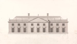 Ongeïdentificeerd kantoor of stallen: vooraanzicht door James Gibbs