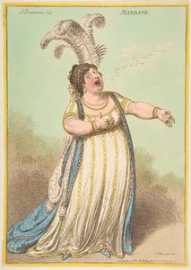 Een Bravura Air. Mandane door James Gillray