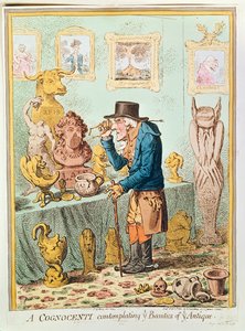Een Cognocenti Contemplating Ye Beauties of Ye Antique, gepubliceerd door Hannah Humphrey, 1801