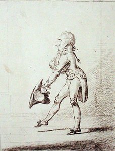 Een ceremoniemeester, gepubliceerd door Hannah Humphrey in 1803 (ets) door James Gillray