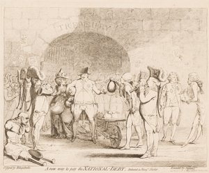 Een nieuwe manier om de nationale schuld te betalen door James Gillray