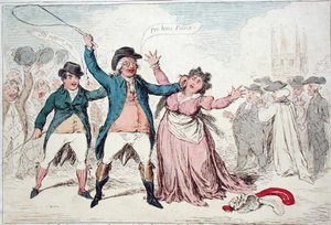 Een bewijs van de verfijnde gevoelens van een beminnelijk karakter, onlangs een kandidaat voor een bepaalde oude stad door James Gillray