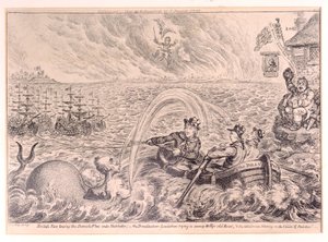 Britse zeelieden slepen de Deense vloot de haven in, 1807
