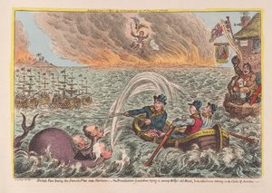Britse Zeelieden slepen de Deense Vloot de Haven in: de Brede Bodem Leviathan probeert Billy