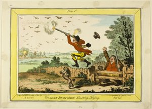 Cockney Sportmannen Vliegend Schieten door James Gillray