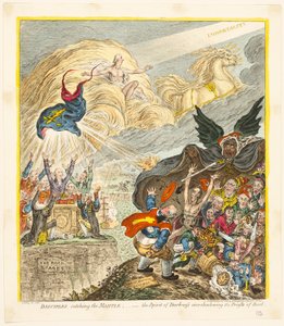 Discipelen Vangen de Mantel door James Gillray