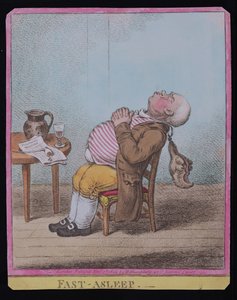 Vast in Slaap, gepubliceerd door Hannah Humphrey in 1806