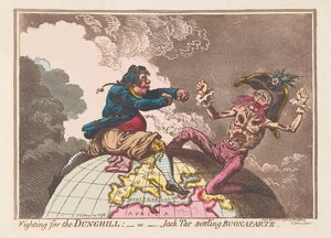 Vechtend om de mesthoop of Jack Tar die Buonaparte regelt, uitgegeven 1798