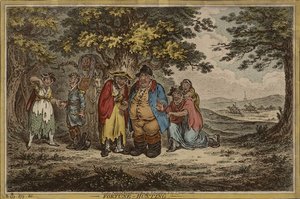 Fortuin Jagen, gepubliceerd 20 november door James Gillray
