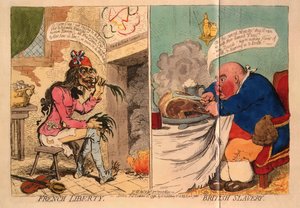 Franse Vrijheid. Britse Slavernij door James Gillray