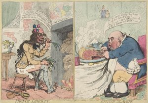 Franse Vrijheid. Britse Slavernij, 21 december 1792 door James Gillray