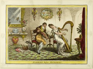 Harmonie voor het huwelijk door James Gillray