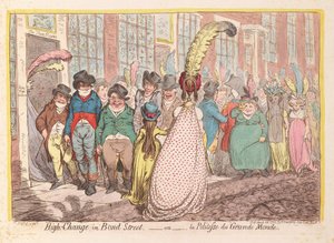 Hoge verandering in Bond Street, of de beleefdheid van de grote wereld, uitgegeven 1796