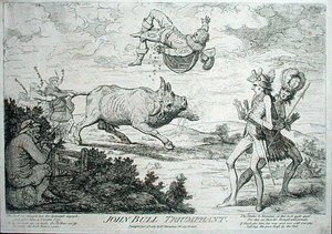 John Bull Triumphant, uitgegeven door William Humphrey in 1780