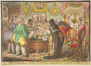 LEnfant Trouvé: een voorbeeld van Romeinse liefdadigheid! - of - het ongeluk om niet geboren te zijn wi..., 19 mei 1808 door James Gillray