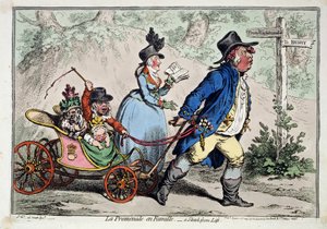 De familiewandeling door James Gillray