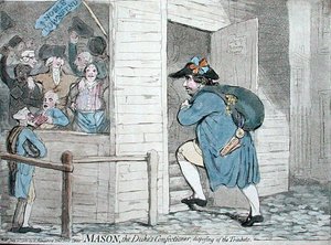 Mason, de banketbakker van de hertog die de snuisterijen verkoopt