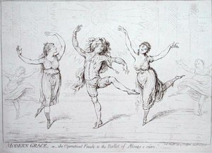 Moderne gratie, of de operafinale van het ballet van Alonzo e caro, uitgegeven door Hannah Humphrey in 1796