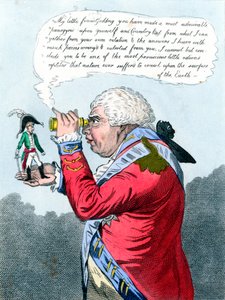 Napoleon en koning George III als Gulliver en de koning van Brobdingnag, juli 1803 door James Gillray