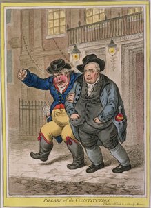 Pilaren van de Grondwet: Drie uur en een bewolkte ochtend, gepubliceerd door Hannah Humphrey in 1809