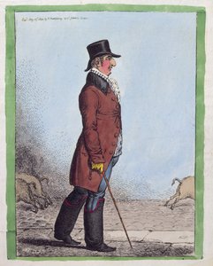 Portret van Charles Howard, Hertog van Norfolk, gepubliceerd door Hannah Humphrey in 1800 door James Gillray