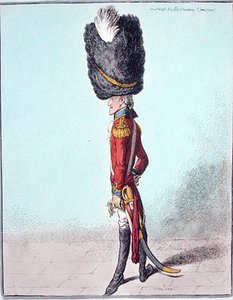 Portret van een officier, uitgegeven door Hannah Humphrey in 1800