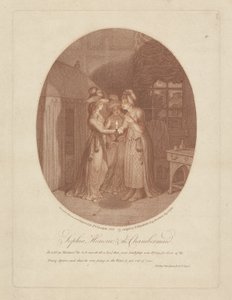 Sophia, Honour, en de Kamermeid, scène uit Tom Jones door Henry Fielding door James Gillray