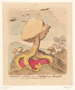 Spotprent op William Pitt de Jonge, 1791 door James Gillray