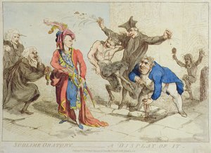 Sublime Oratie: Een Weergave ervan door James Gillray
