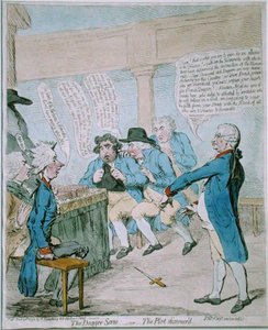 De dolkscène, of het complot ontdekt door James Gillray