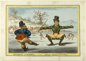 De elementen van het schaatsen: Houding is alles door James Gillray