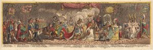 De grote kroningsprocessie van Napoleon de 1e keizer van Frankrijk, vanuit de kerk van Notre-Dame, 1805