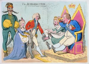 De Introductie, uitgegeven door Hannah Humphrey, 1791 door James Gillray