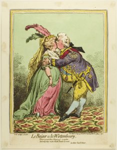 De kus in Würtemberg door James Gillray