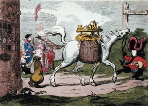 De erfenis, gepubliceerd door W. Holland in 1786 door James Gillray