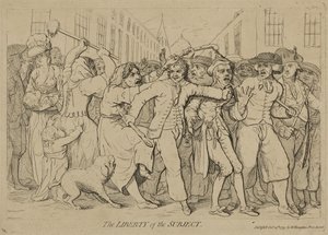 De vrijheid van het onderwerp, gepubliceerd 15 oktober 1779 door James Gillray
