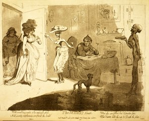 Het feest van de vrek door James Gillray