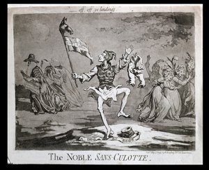 De edele Sans-Culotte, uitgegeven door Hannah Humphrey in 1794