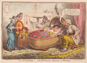 De Kinderkamer; met Britannia Rustend in Vrede