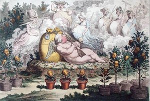 De Orangerie, of De Nederlandse Cupido rust uit na de vermoeienissen van het planten
