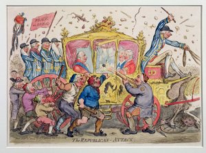 De Republikeinse aanval, gepubliceerd door Hannah Humphrey in 1795 door James Gillray