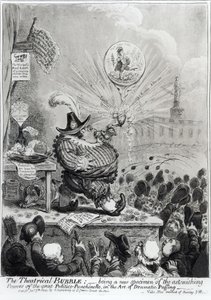 De theatrale bubbel... gepubliceerd door Hannah Humphrey (fl.1778-1822) 1805