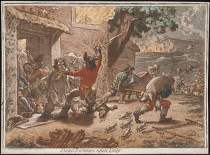 Verenigde dienstplichtige Ieren door James Gillray