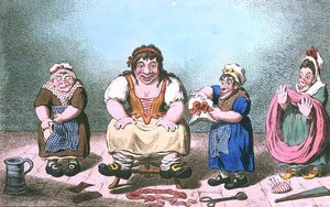 Venus aangekleed door de Gratiën, uitgegeven door Hannah Humphrey in 1800