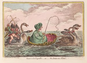 Venus a la Coquelle; of de Swansea Venus, uitgegeven 1809 door James Gillray