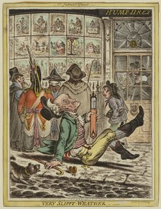 Zeer glad weer door James Gillray