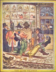 Zeer glad weer, 1808 door James Gillray
