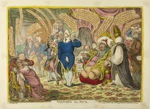 Zieken bezoeken door James Gillray