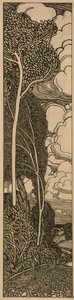 Landschap met bomen door James Guthrie
