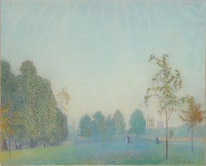 Parkscène en Toren, 1912 door James Hamilton Hay